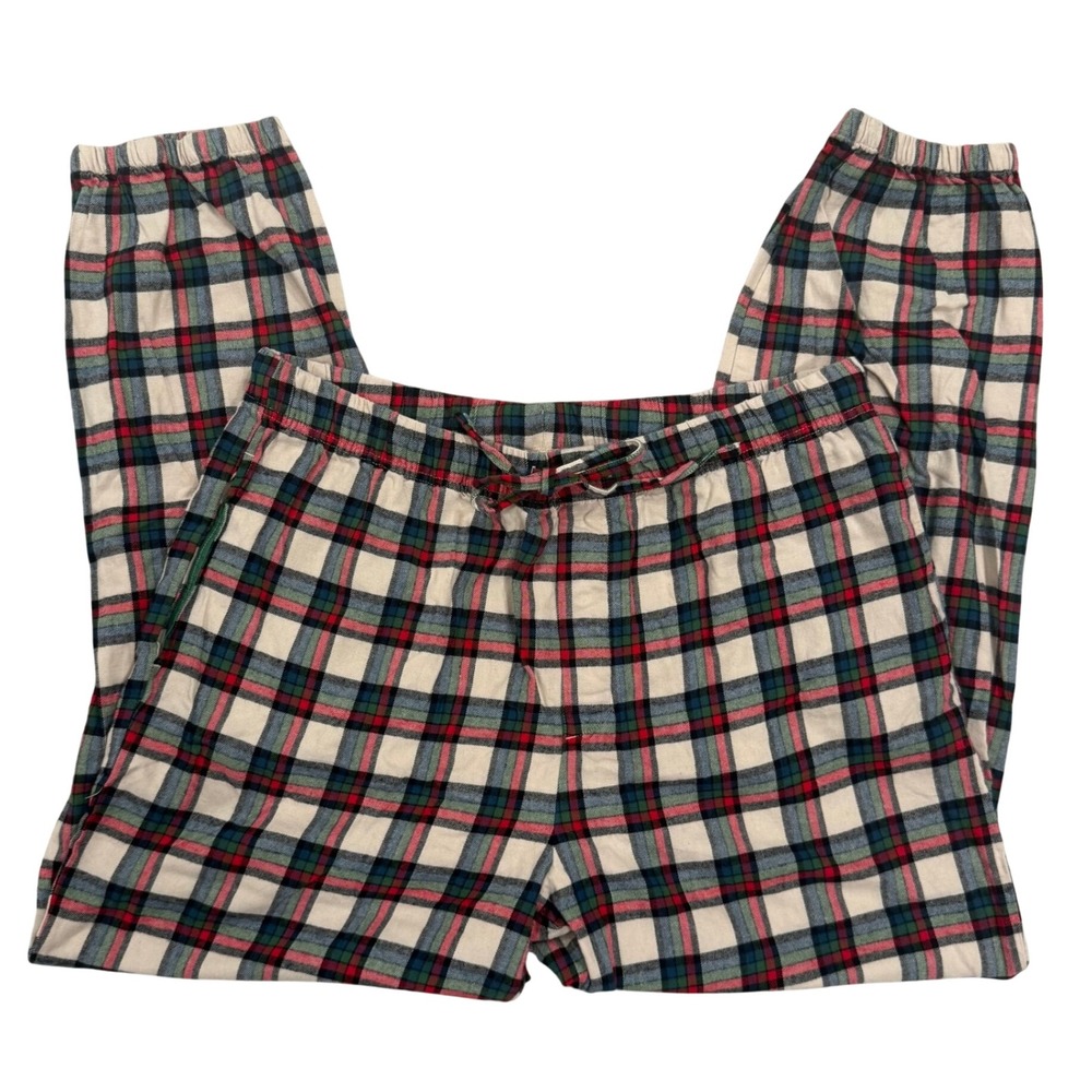 The Company Store Mens XL Holiday Plaid Flannel Pajama Pants 100% Cotton Fly